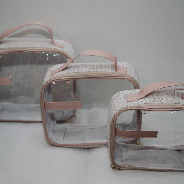 Kit 3 Necessaire Transparente